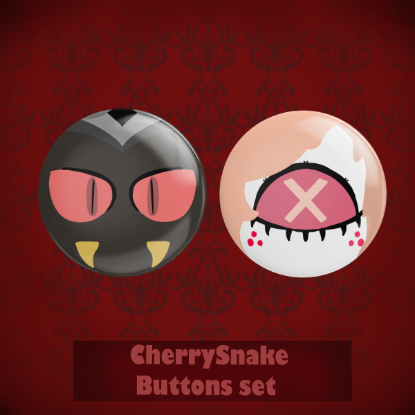 CherriSnake Button Set
