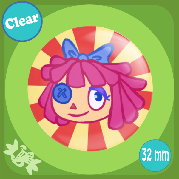 Ragatha Chibi - Chapa / Pin 32mm (Clear)