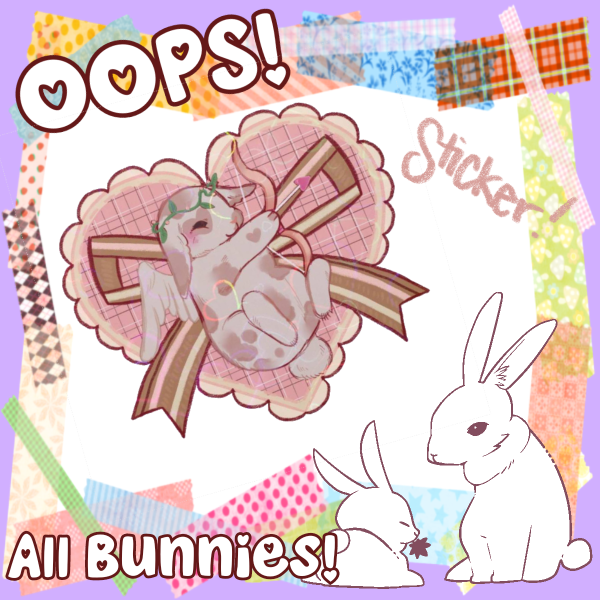 Cute Heart Bunny Sticker