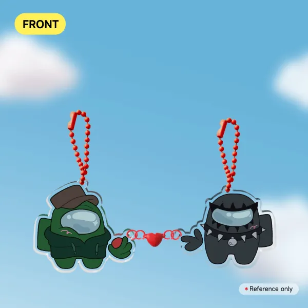 Green Black Crewmates - Acrylic Magnet Keychains