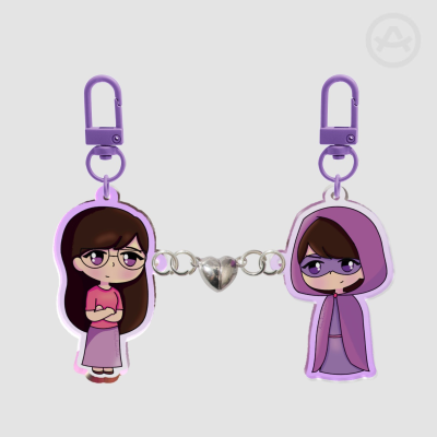Aubrey Lyra & Raven Acrylic Magnetic Keychain