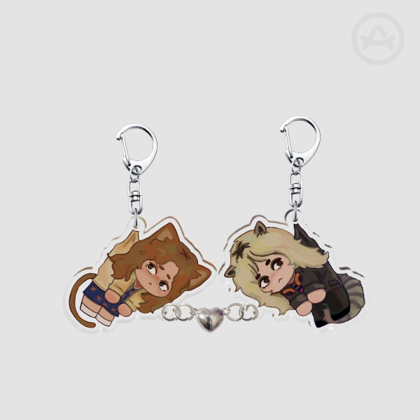 JackieNat Acrylic Magnet Keychains