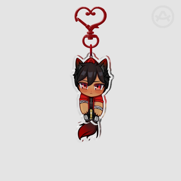 Aaron Acrylic Tail Wiggle Keychain