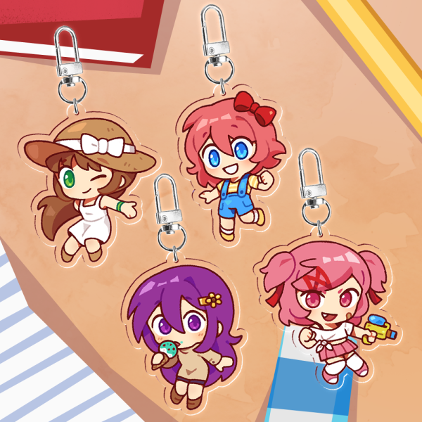 Doki Doki Summer Keychain set