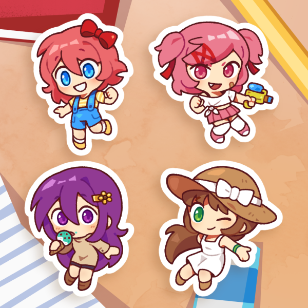 Doki Doki Summer Sticker set