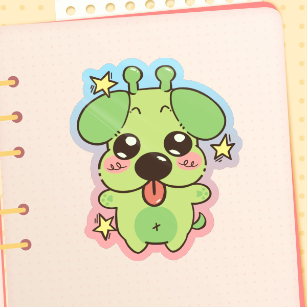 Alien Dog Puppy Sticker Gleep Gloorp Gnarp