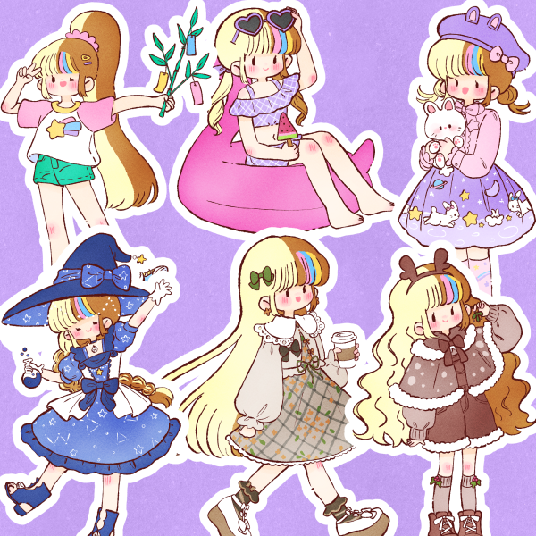 Galaco calendar stickers 7-12