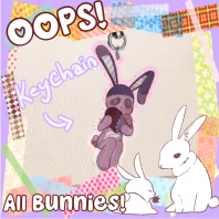 Headache The Bunny (oc) Glitter Acrylic Keychain