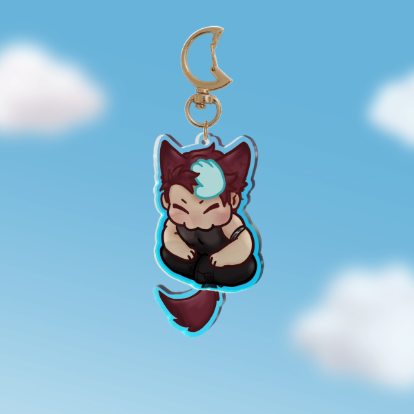 LaDS Valko Headpat and tail wag acrylic keychain