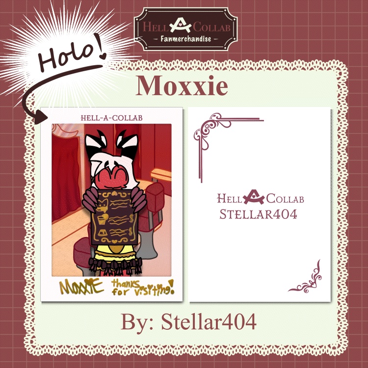 Hellacollab Maid Collab: Moxxie Holographic Card