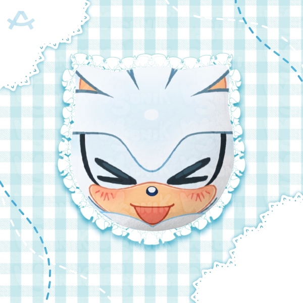 Silver - Cat Plush Pin