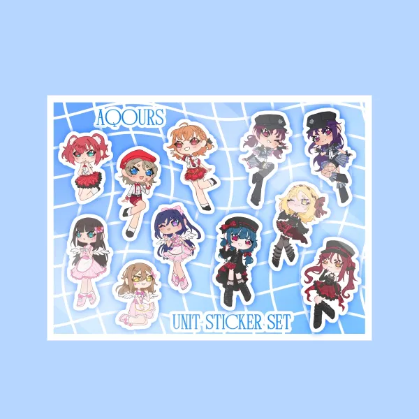 Aqours unit sticker set