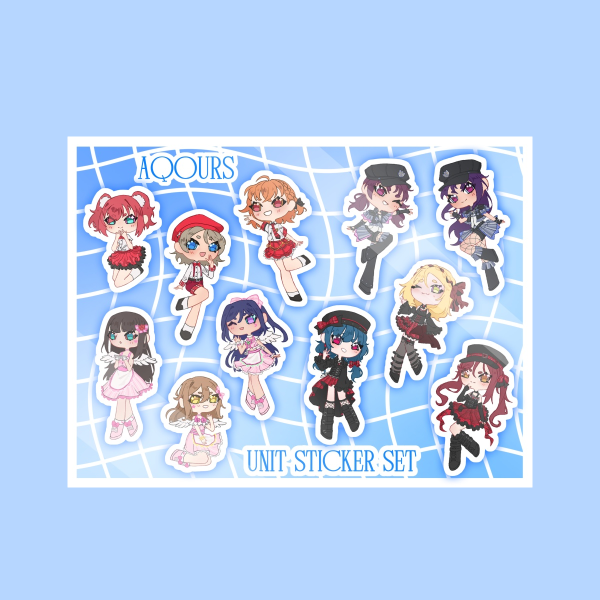 Aqours unit sticker set