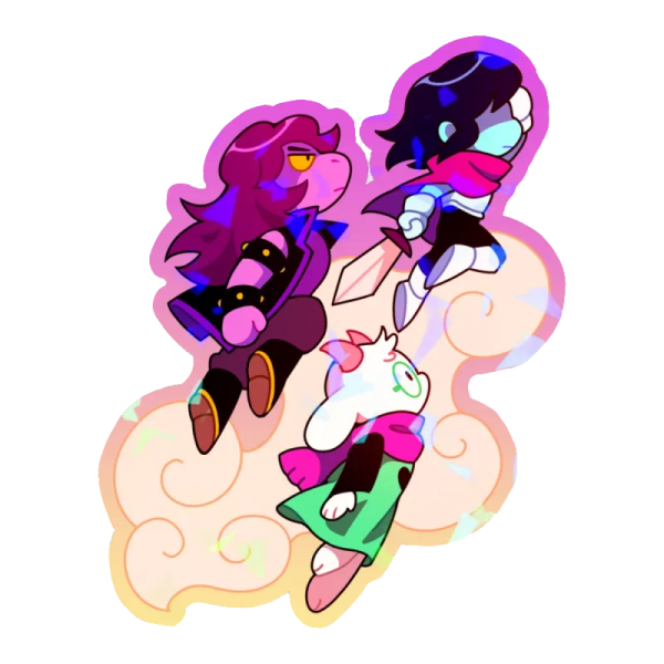 Fungang jumping Colored Edge Die Cut Stickers