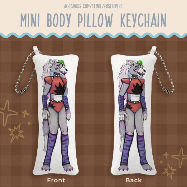 Roxanne Wolf Mini Body Pillow Keychain