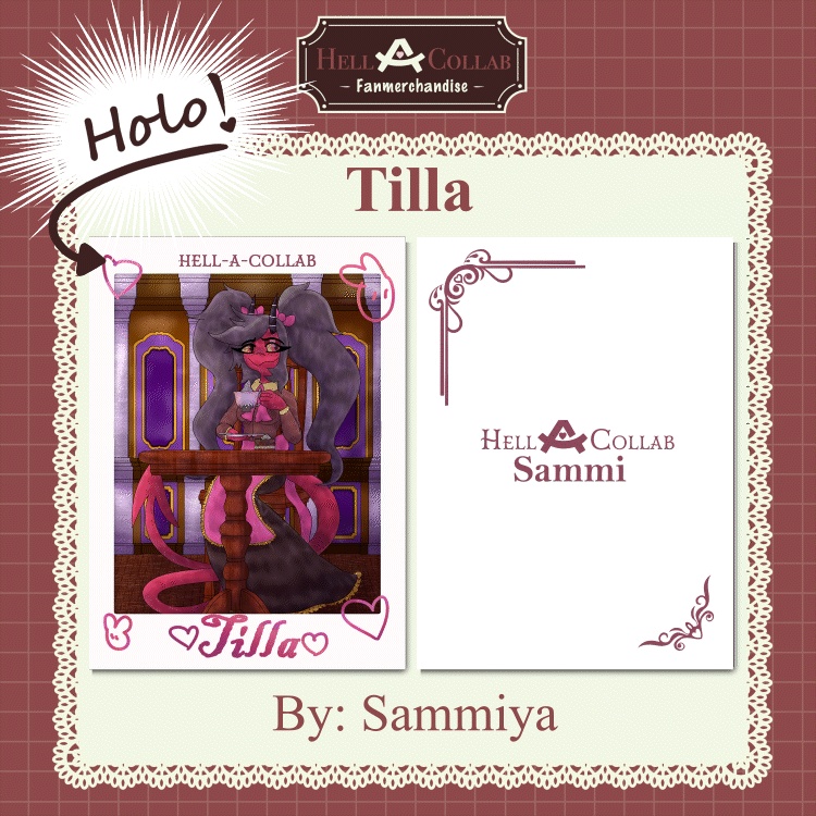 Tilla card Maid Cafe Hellacollab