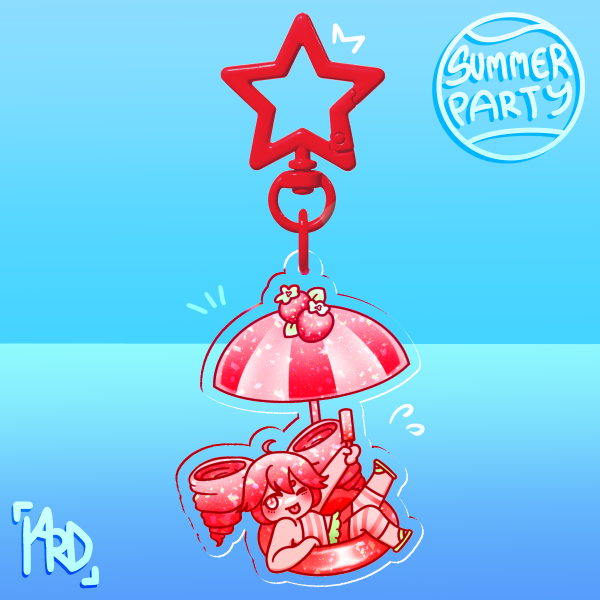 Kasane Teto Acrylic Keychain - VOCALOID SUMMER PARTY!