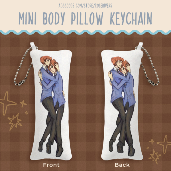 Hitachiin Twins Mini Body Pillow Keychain