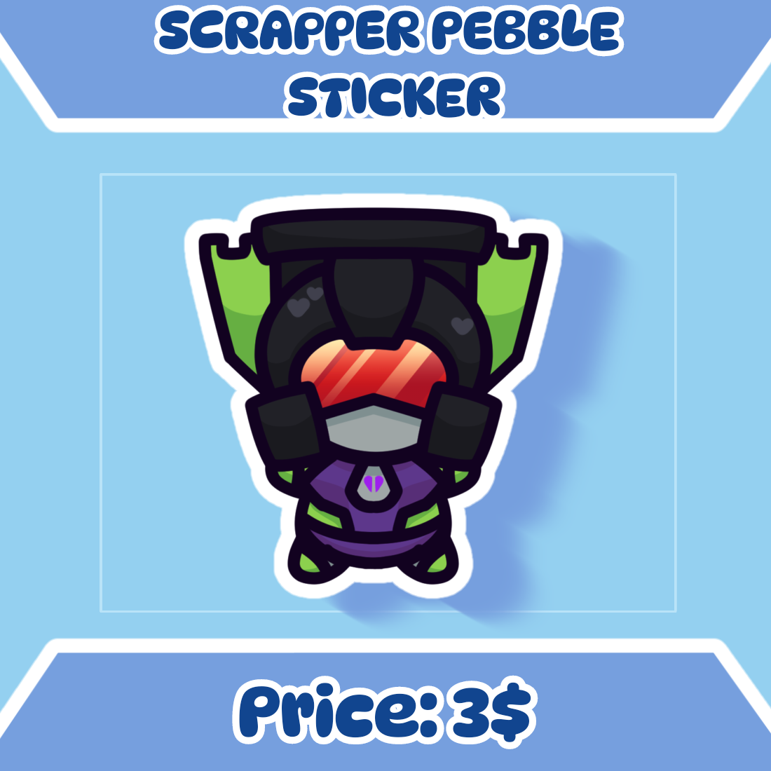 Scrapper Pebble Sticker