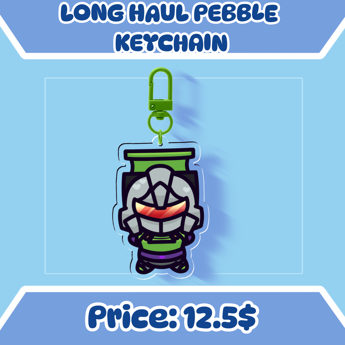Long Haul Pebble Keychain