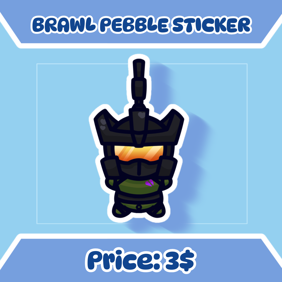 Brawl Pebble Sticker
