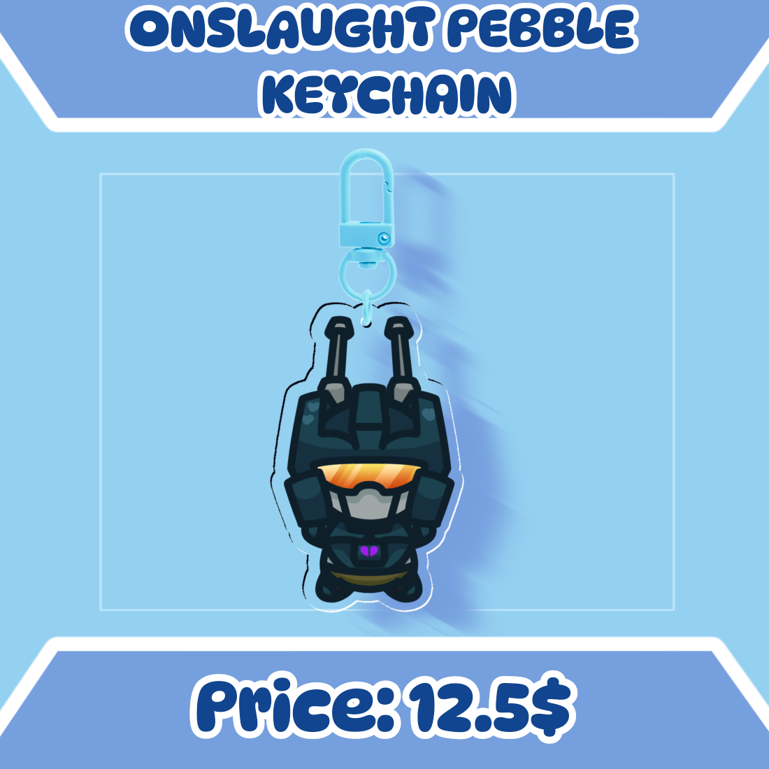 Onslaught Pebble Keychain