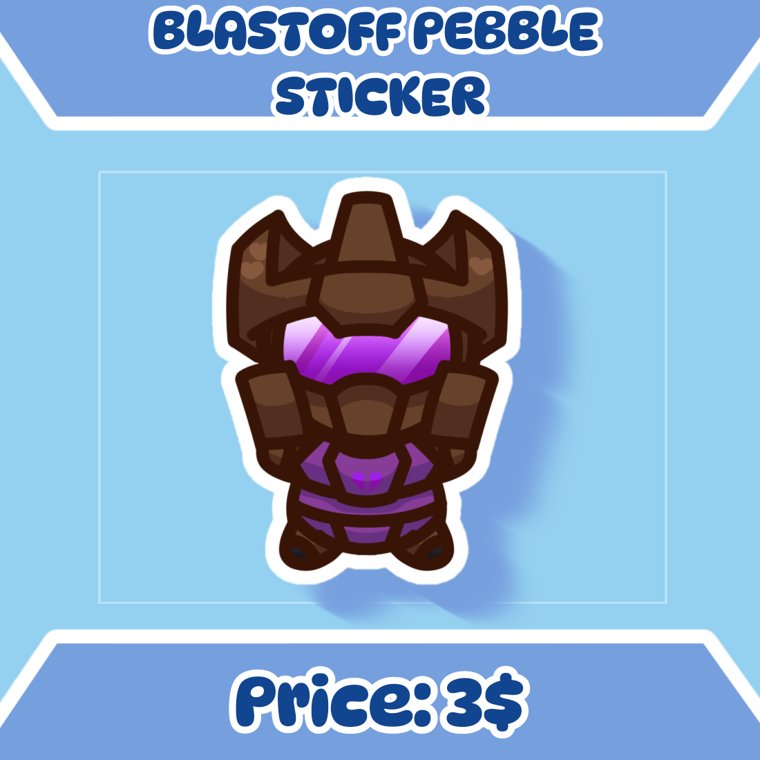 Blastoff Pebble Sticker