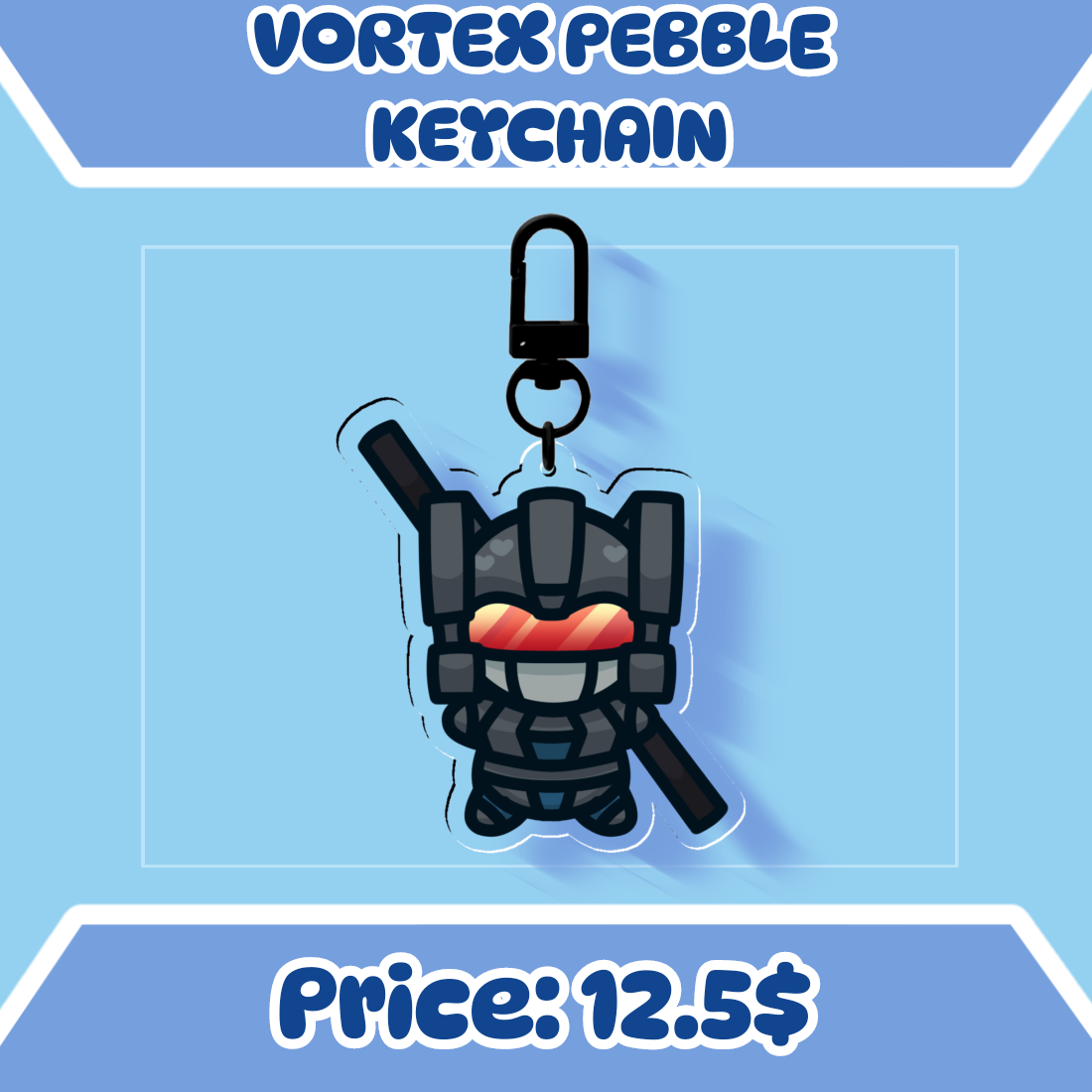 Vortex Pebble Keychain