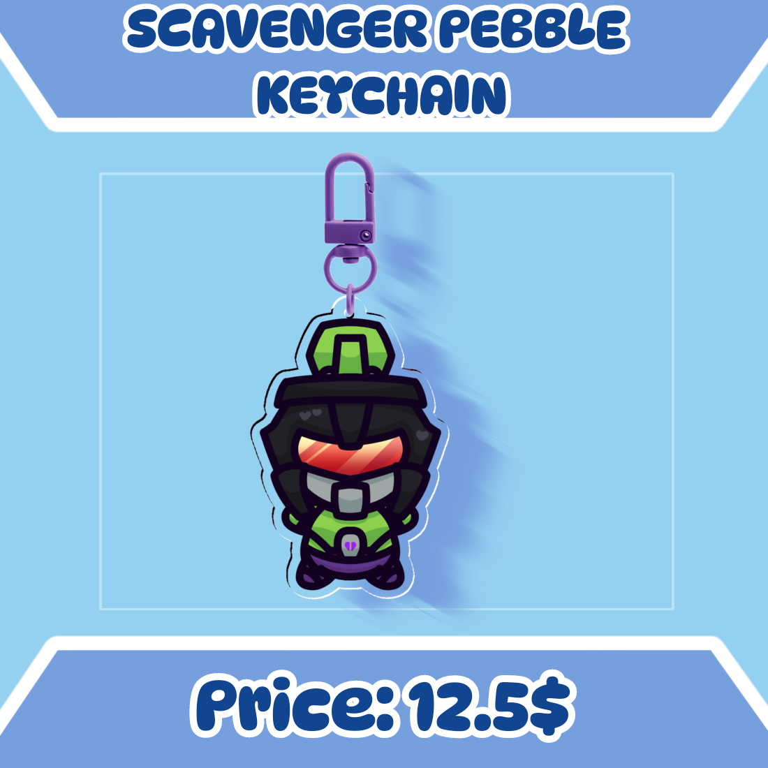 Scavenger Pebble Keychain