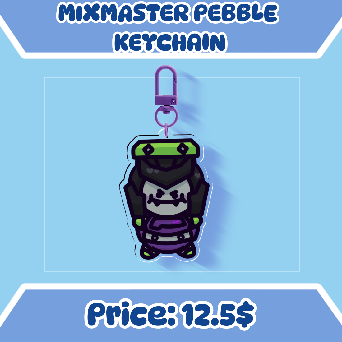 Mixmaster Pebble Keychain
