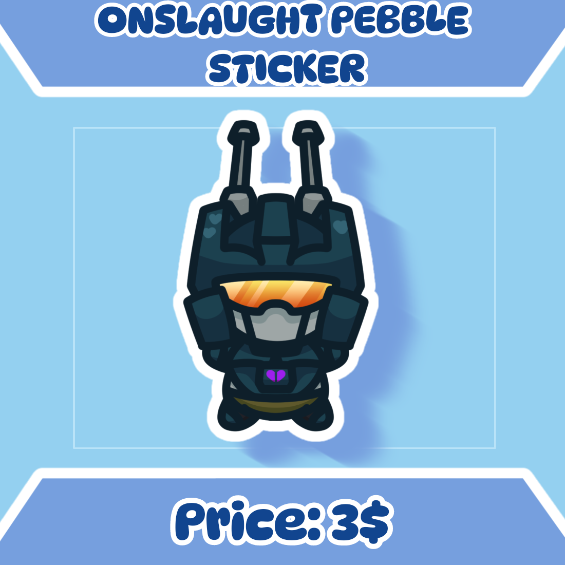 Onslaught Pebble Sticker