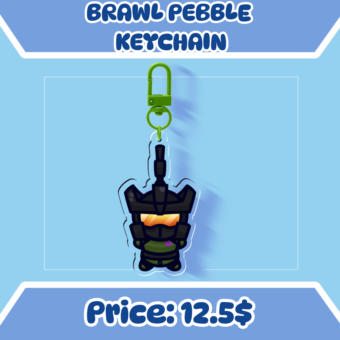 Brawl Pebble Keychain