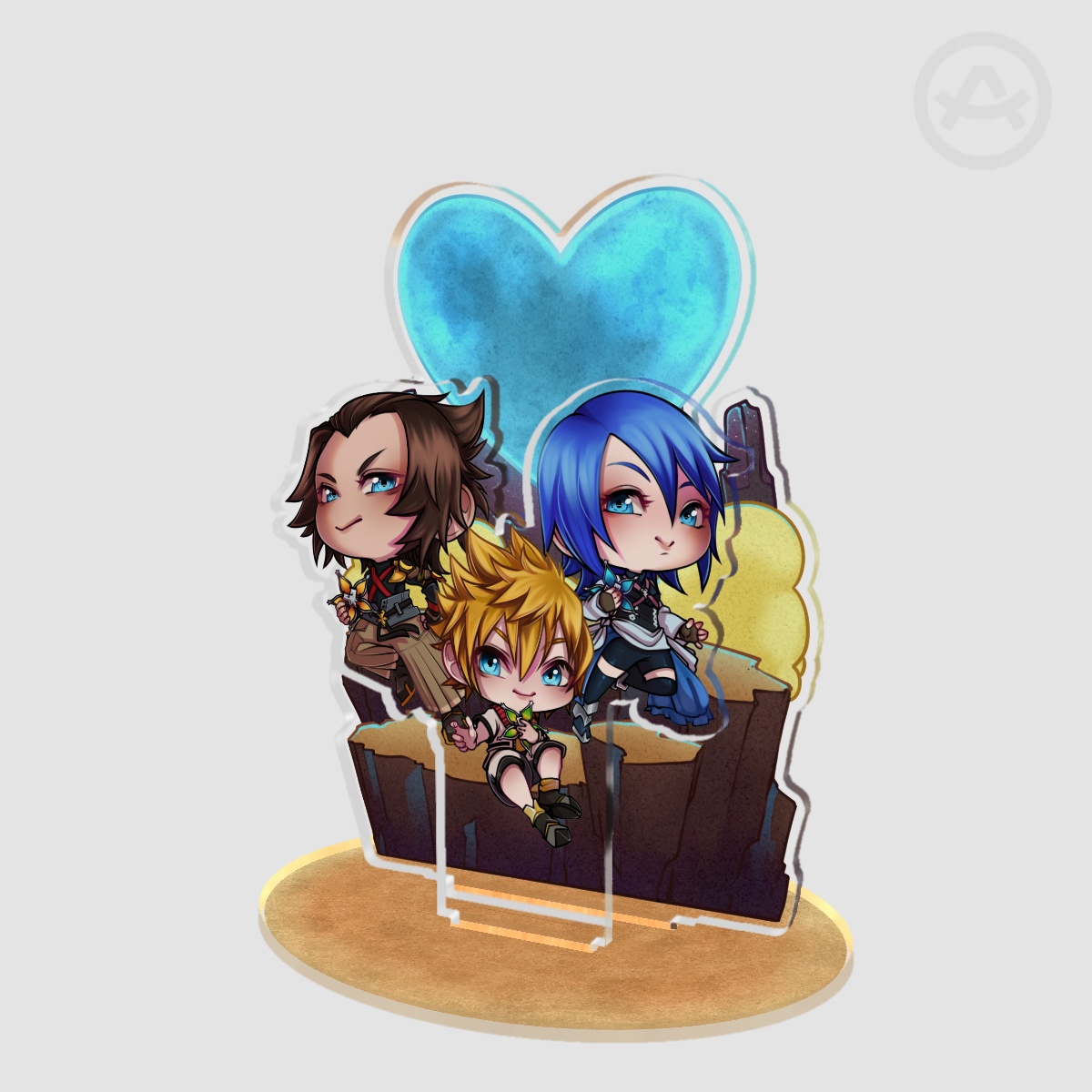 Double Insert Acrylic Standees - Trio Kingdom Hearts bbs