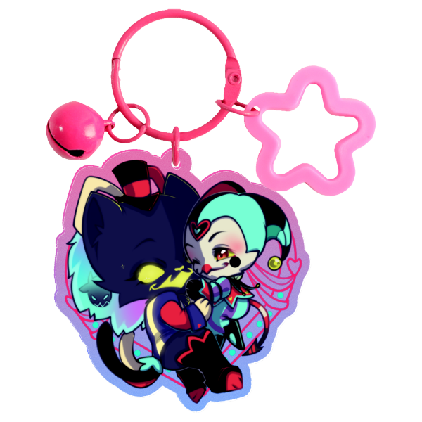 Fizzarolli x Asmodeus - Helluva Boss Colored Edge Acrylic Keychains