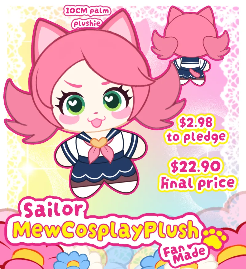 10cm SailorCosplayMew Plushie/Plush (Mad mew mew/Pink inspired) by