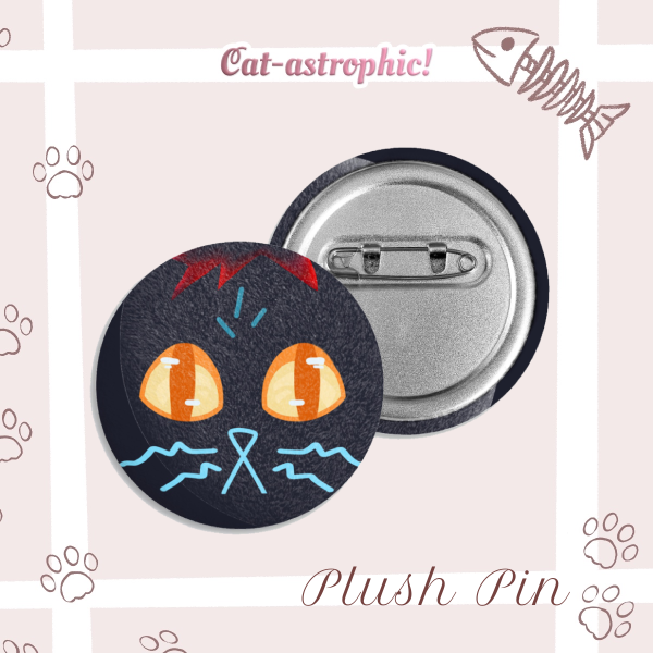 Mae Borowski - Night in the Woofs Plush Pin (Ver.1) | Cat Shapes Plush Badge