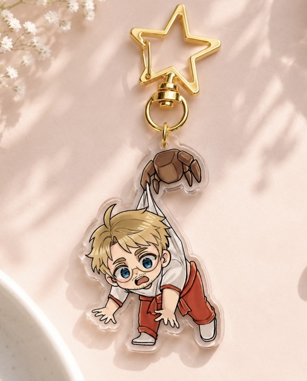 Ryland Grace and Rocky Clear Acrylic Keychains