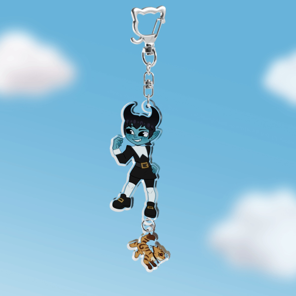 Klarion The Witch Boy & Teekl Acrylic Connection Keychain