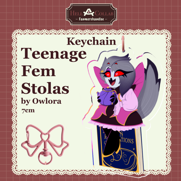Teenage Fem Stolas || clear acrylic keychain || Maid Cafe Hell-a-Collab