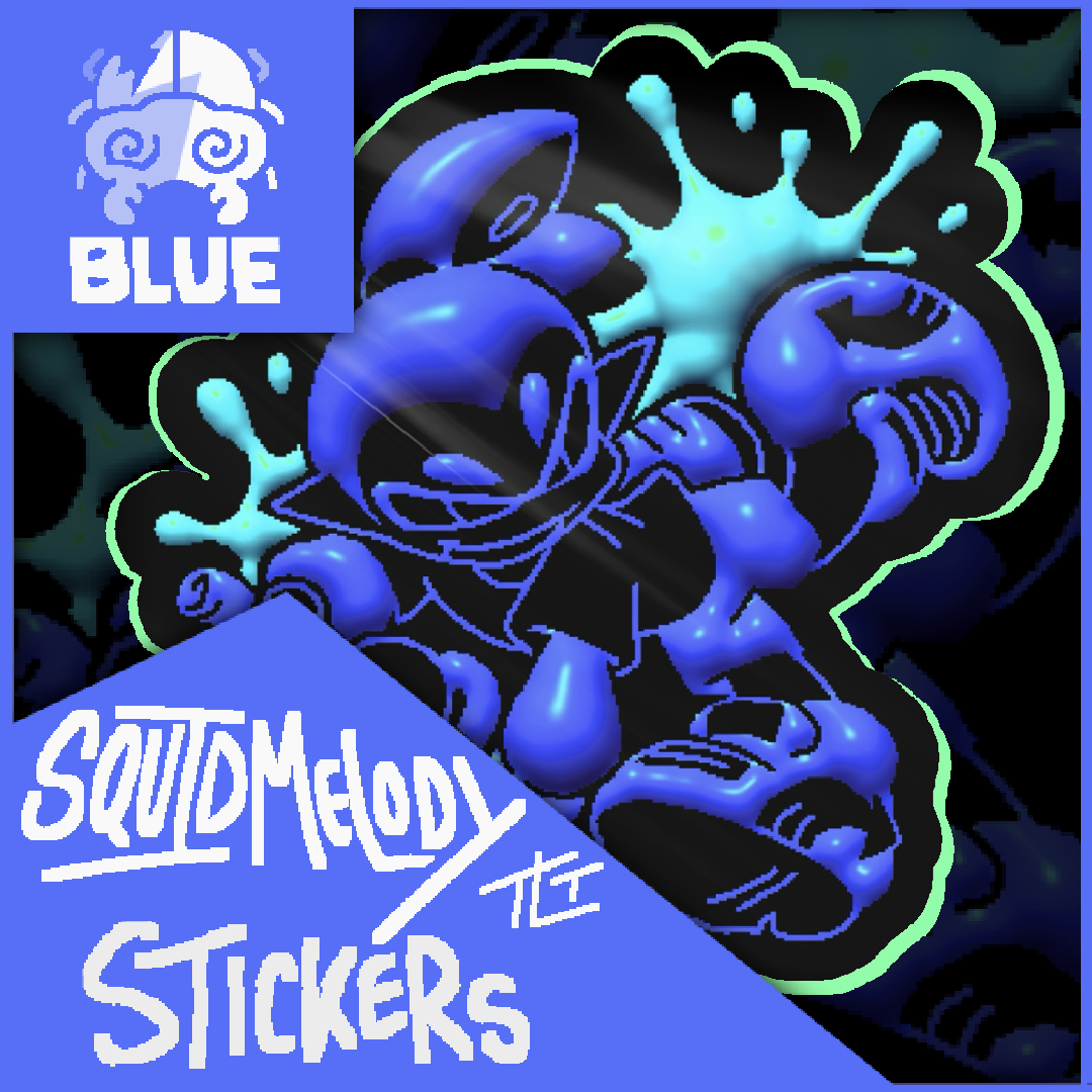 SquidMelody Sticker BLUE SOLO