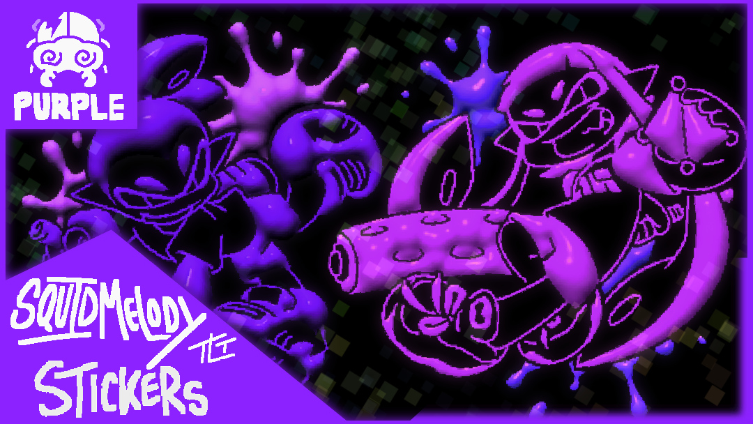 SquidMelody Sticker PURPLE MIX