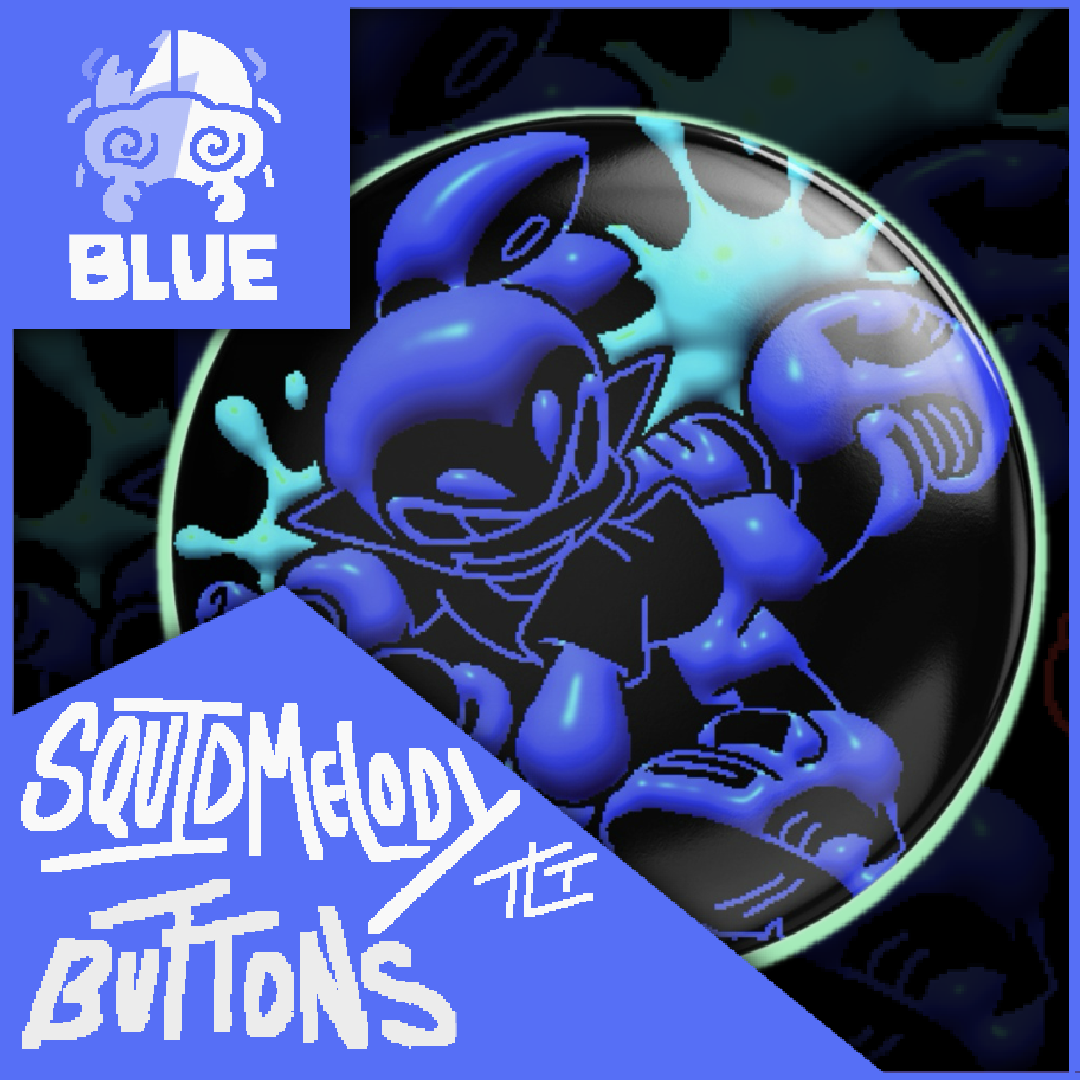 SquidMelody Button BLUE