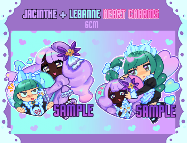 Jacinthe + Lebanne Pokemon Legends Z-A Heart Keychains