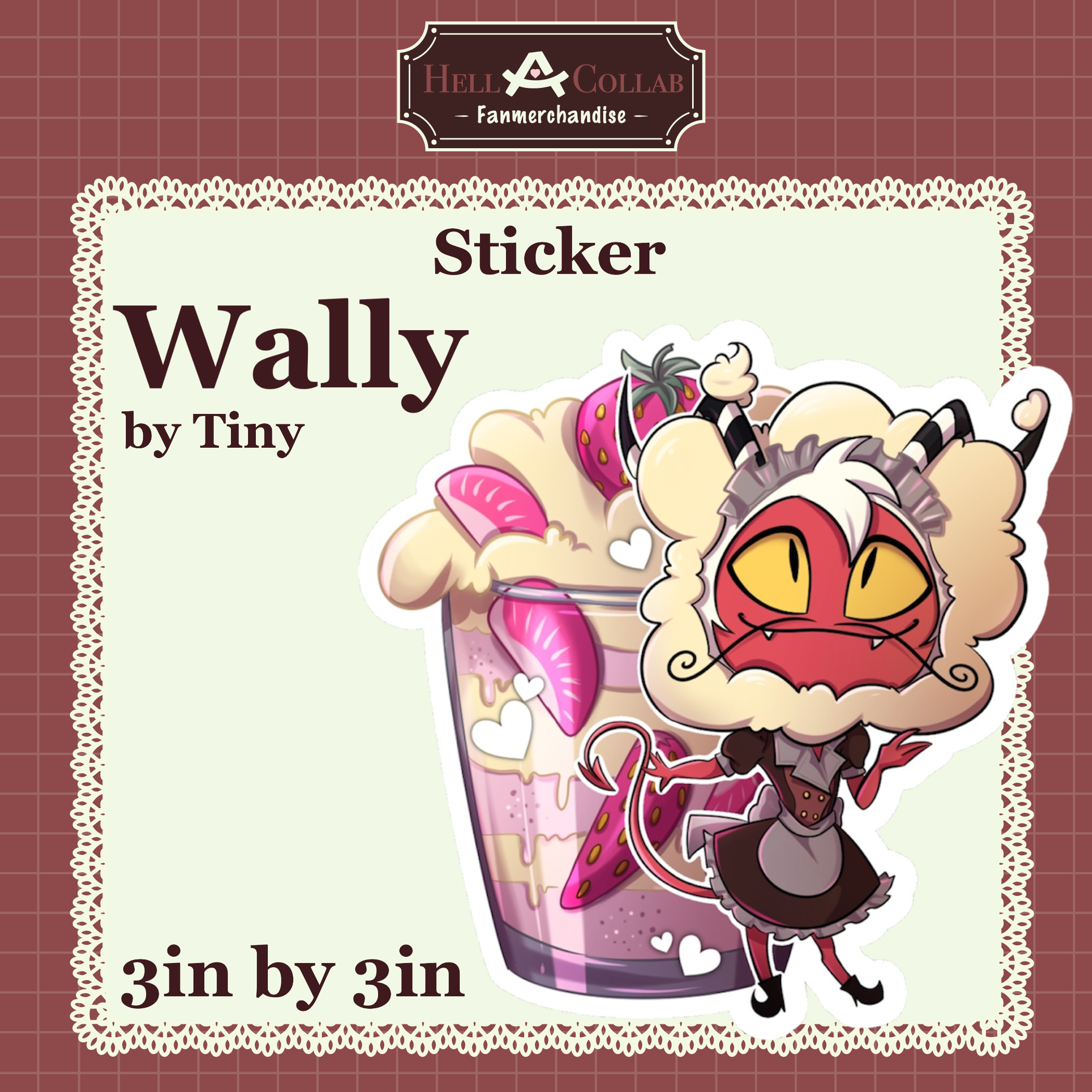 Wally Wackford | Sticker | Maid Cafe Hell-a-Collab