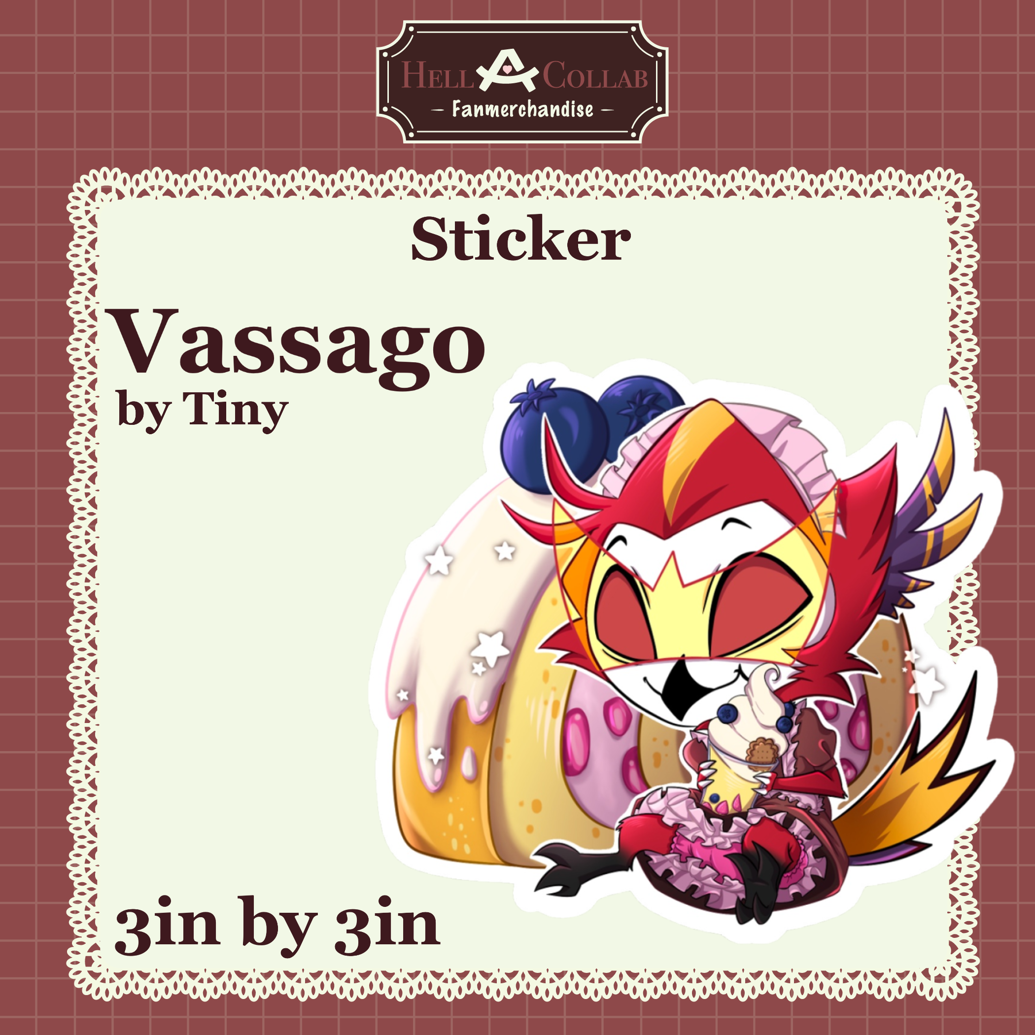 Vassago | Sticker || Maid Cafe Hell-a-Collab