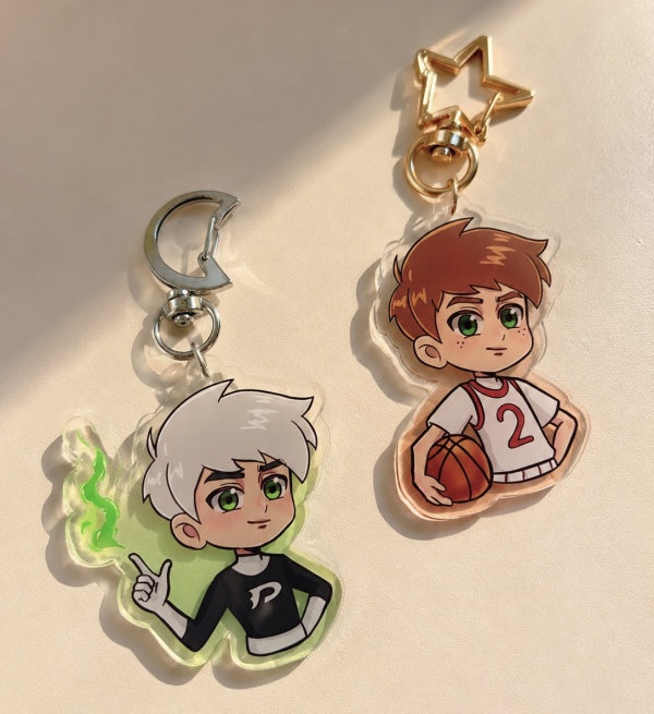 Danny phantom & Wes Weston keychains