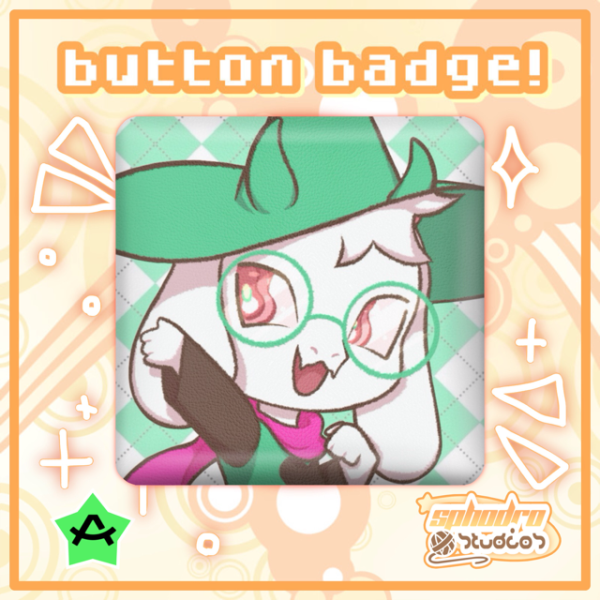 Badge/Pin | Deltarune - Ralsei - Rectangular PU (58mm)