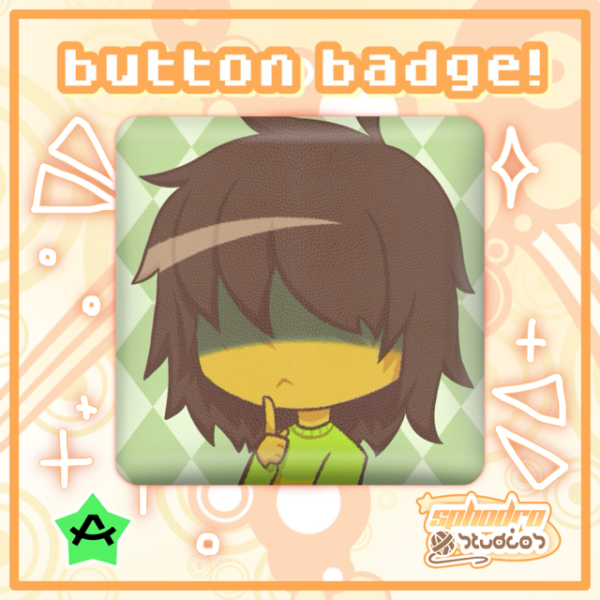 Badge/Pin | Deltarune - Kris Dreemurr (Light World) - Rectangular PU (58mm)