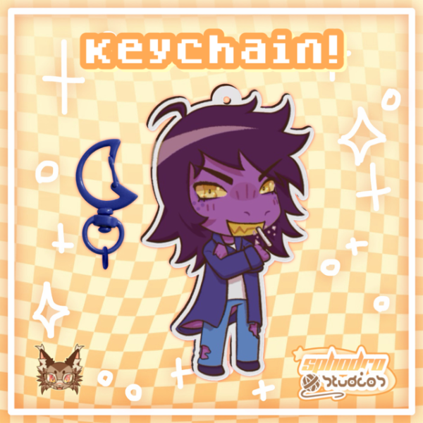 Keychain/Keyring | Deltarune - Susie (Light World) - Acrylic (2.8inch)