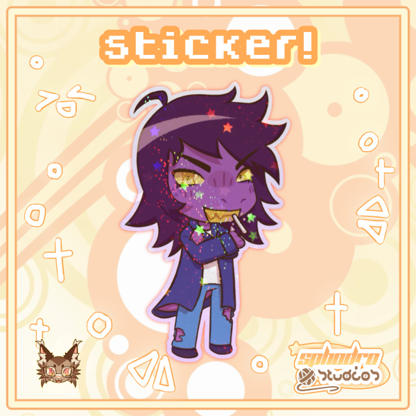 Sticker | Deltarune - Susie (Light World) - 2.5inch, Holographic